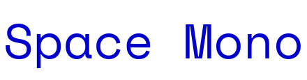Space Mono font